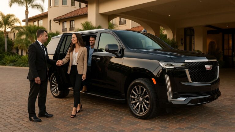 Pendry San Diego car service with luxury SUV pickup