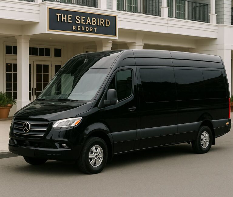 The Seabird Resort Oceanside car service Sprinter van by Richline Transportation
