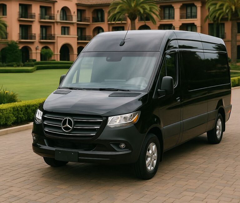 Fairmont Grand Del Mar Car Service with a luxury Mercedes Sprinter for group transportation