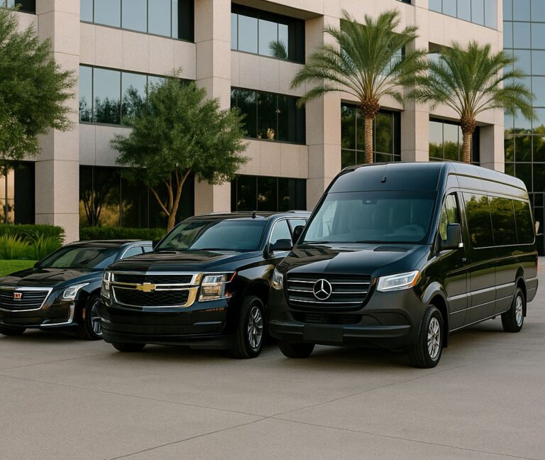 wedding day transportation sprinter van and SUV luxury service San Diego Encinitas Black Car Service