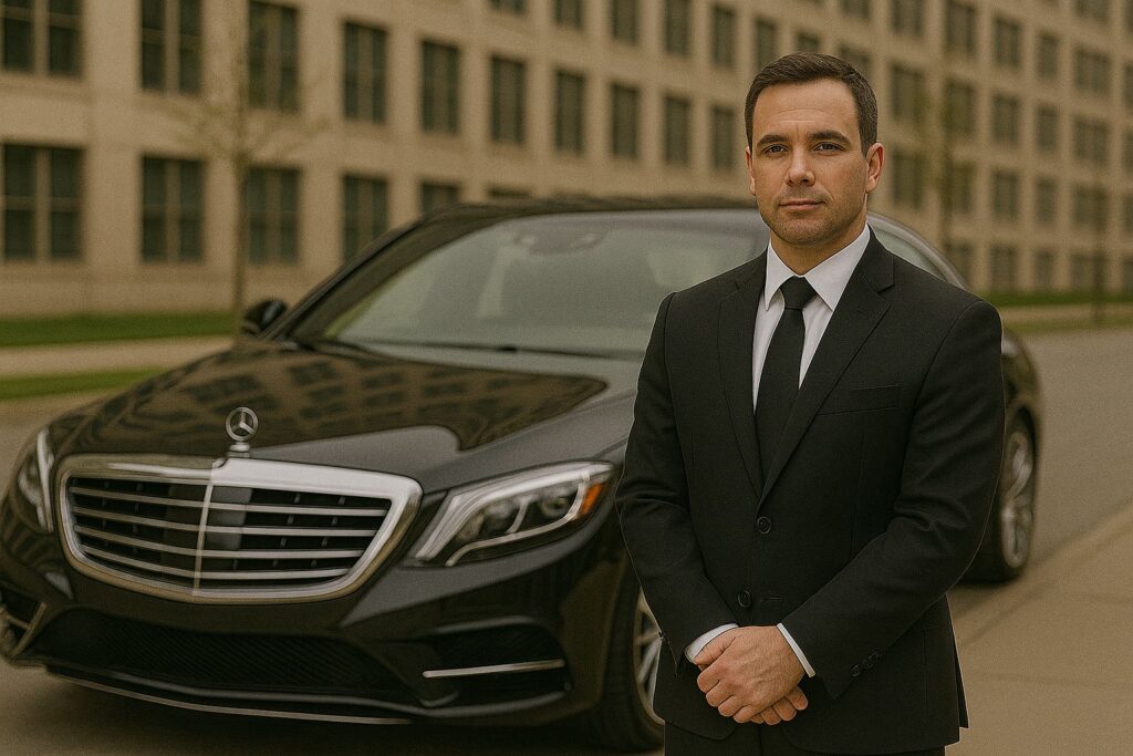 Private Airport Transportation San Diego – Professional Chauffeur with Luxury Mercedes Sedan