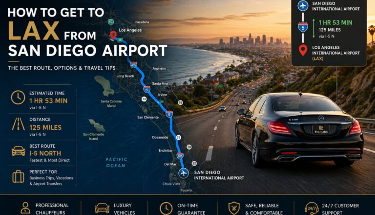 How to get to LAX from San Diego Airport using private black car service