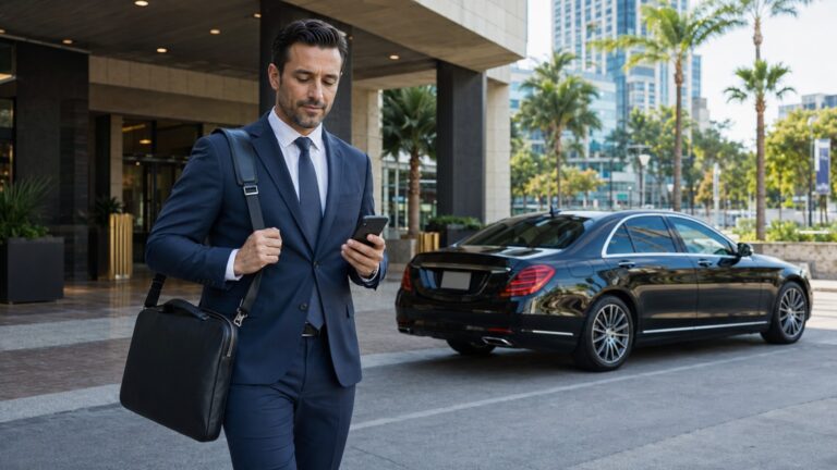 Uber Black vs prearranged black car service San Diego traveler booking point-to-point ride